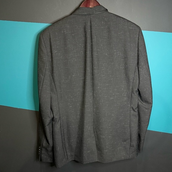 Sandro Dark Gray Patterned Wool Blazer - Picture 5 of 9